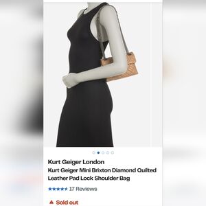 Kurt Geiger London Mini Brixton Quilted Leather Padlock Shoulder Bag Nude